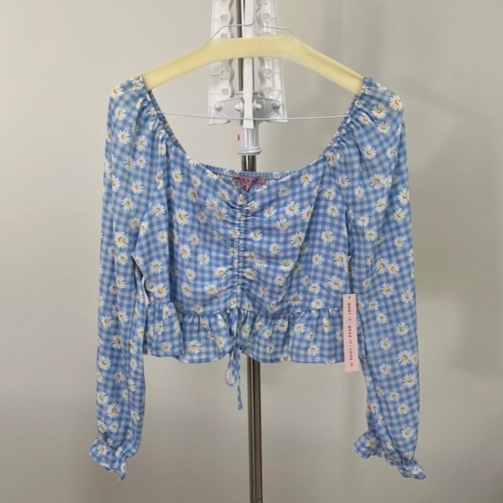 Crafe Fame floral printed peplum top